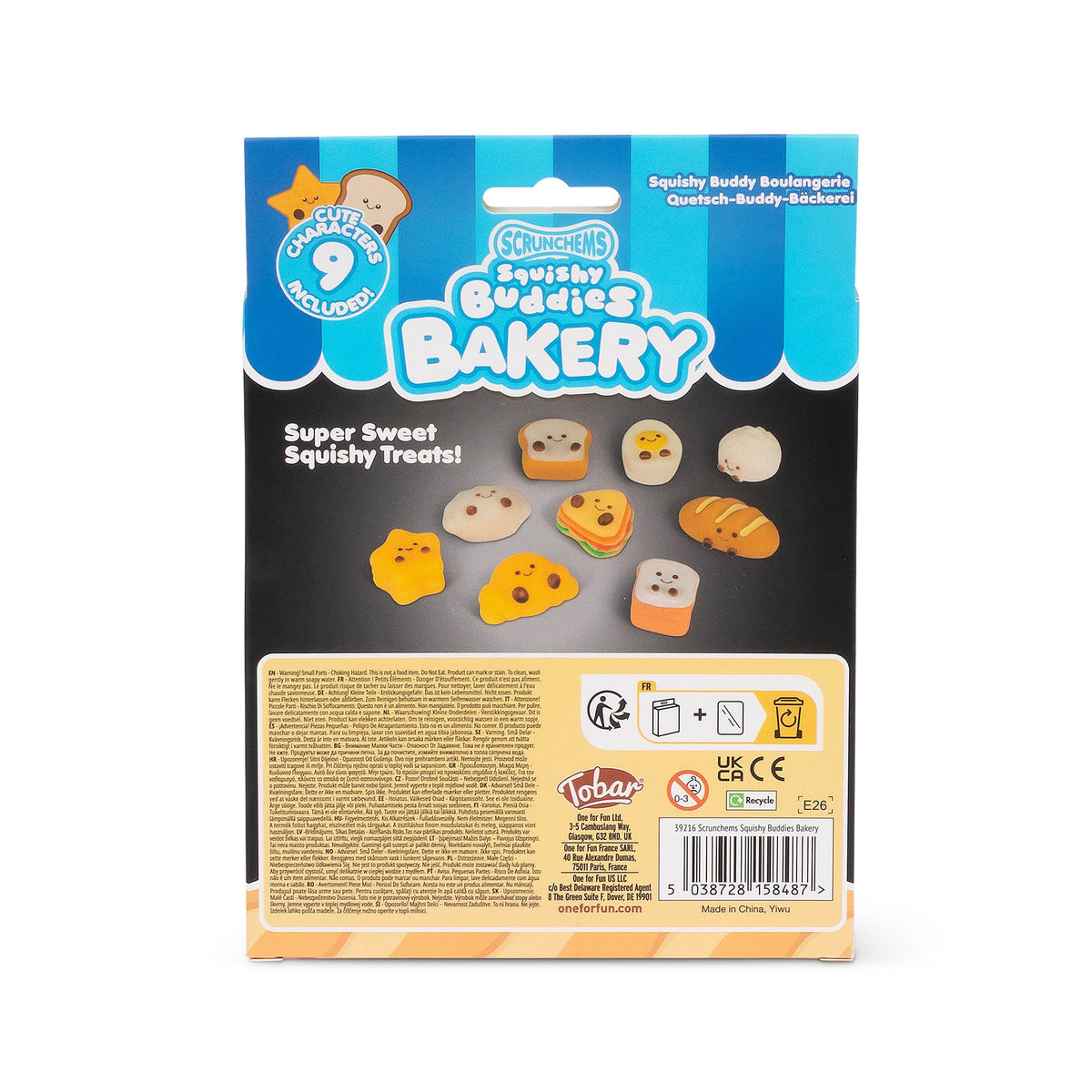 Scrunchems Squishy Buddies Bakery Mochi Groovy Squishy Fidget Toy 9 Pack