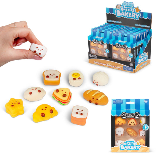 Scrunchems Squishy Buddies Bakery Mochi Groovy Squishy Fidget Toy 9 Pack