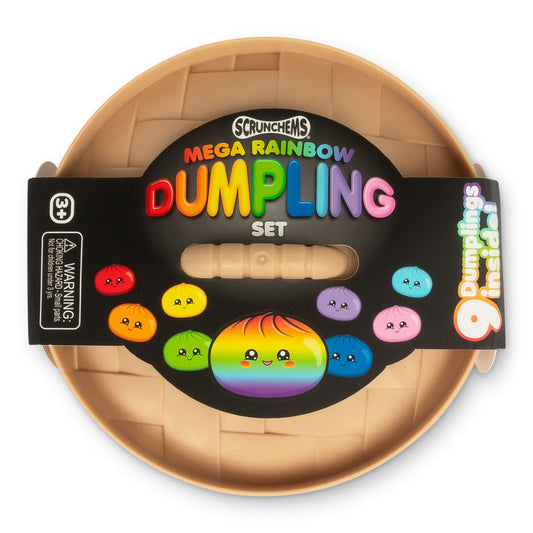 Scrunchems Mega Rainbow Dumpling Groovy Squishy Fidget Toy 9 Pack