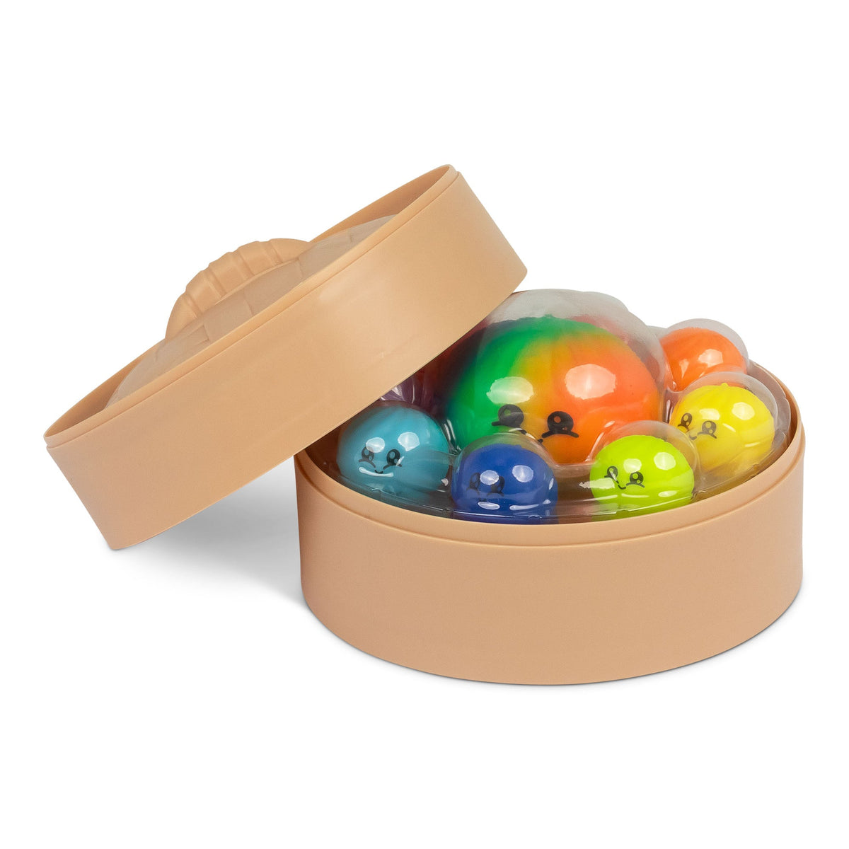Scrunchems Mega Rainbow Dumpling Groovy Squishy Fidget Toy 9 Pack
