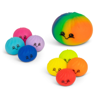 Scrunchems Mega Rainbow Dumpling Groovy Squishy Fidget Toy 9 Pack