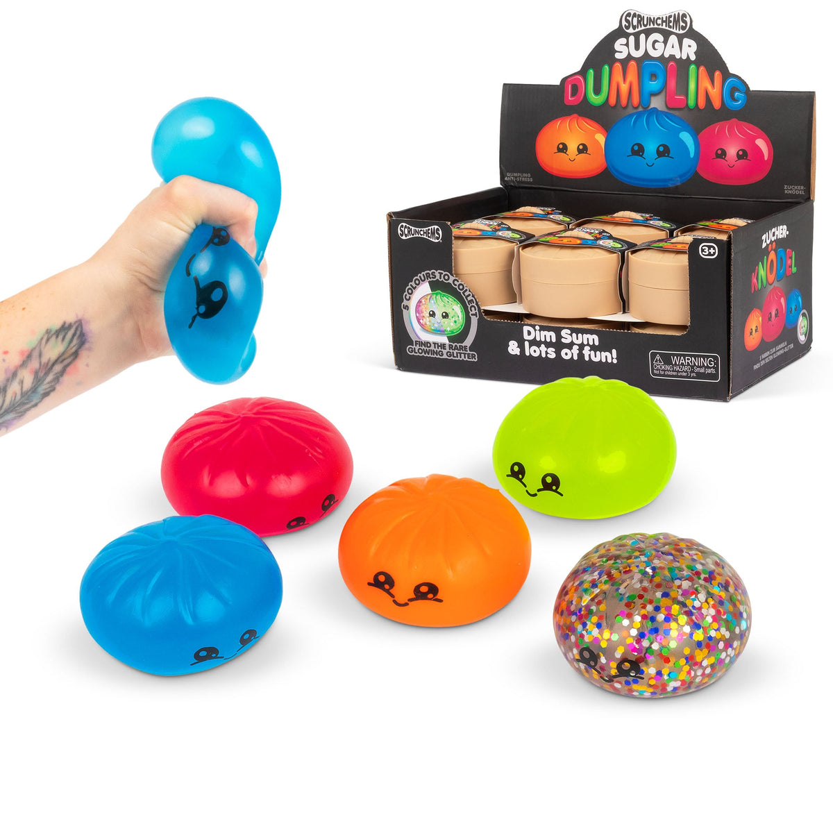 Scrunchems Sugar Dumpling Groovy Squishy Fidget Toy