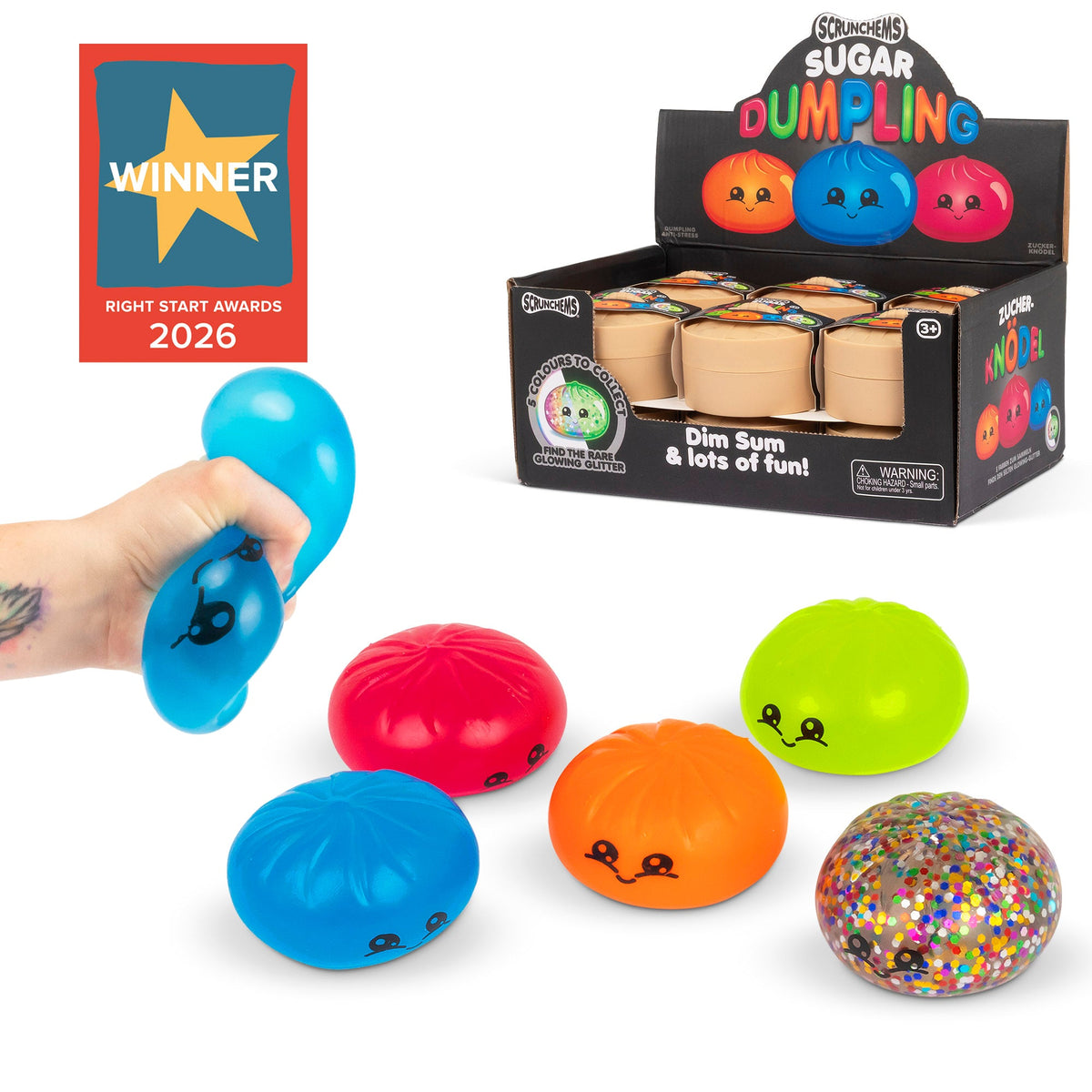 Scrunchems Sugar Dumpling Groovy Squishy Fidget Toy