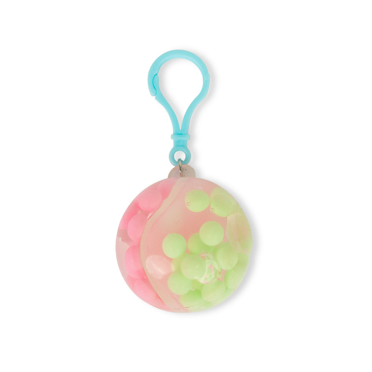 Scrunchems Two-Tone Bead Ball Groovy Squishy Fidget Toy Keychain