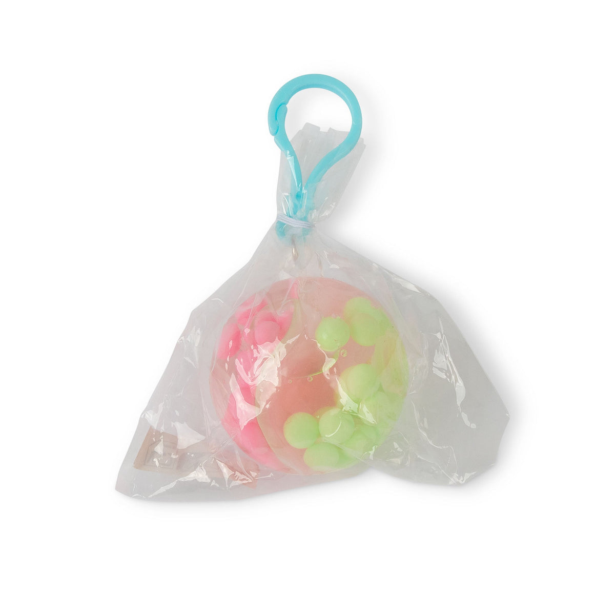 Scrunchems Two-Tone Bead Ball Groovy Squishy Fidget Toy Keychain