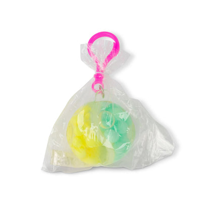 Scrunchems Two-Tone Bead Ball Groovy Squishy Fidget Toy Keychain