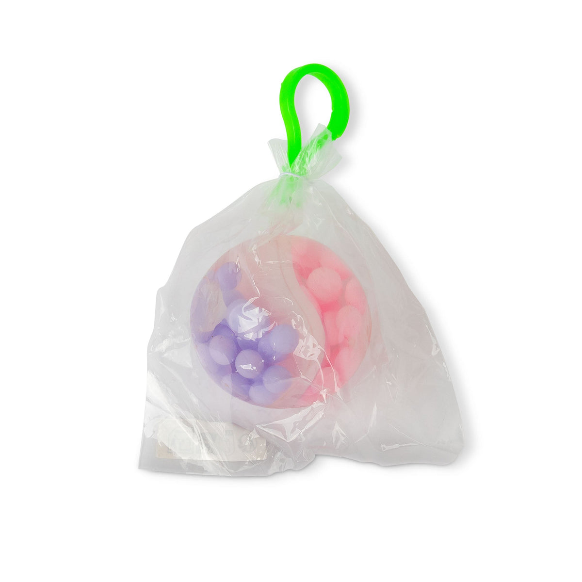 Scrunchems Two-Tone Bead Ball Groovy Squishy Fidget Toy Keychain