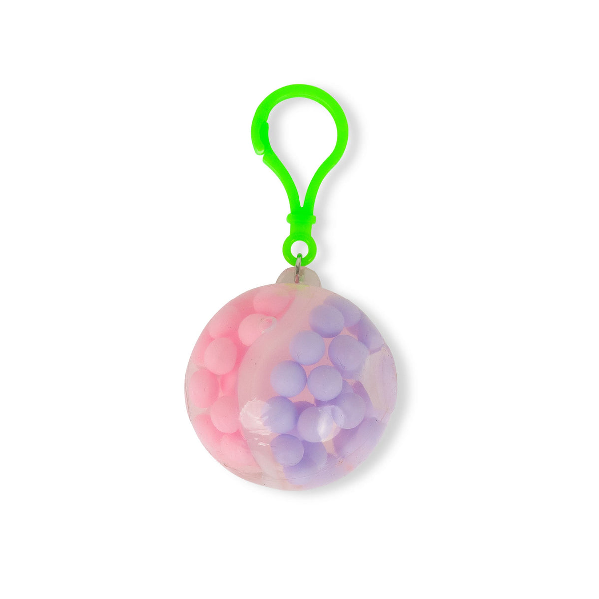 Scrunchems Two-Tone Bead Ball Groovy Squishy Fidget Toy Keychain