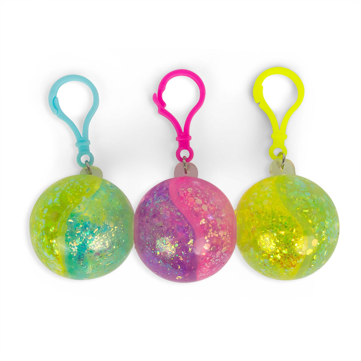 Scrunchems Two-Tone Glitter Ball Keychain Fidget Toy