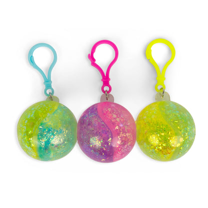 Scrunchems Two-Tone Glitter Ball Keychain Fidget Toy