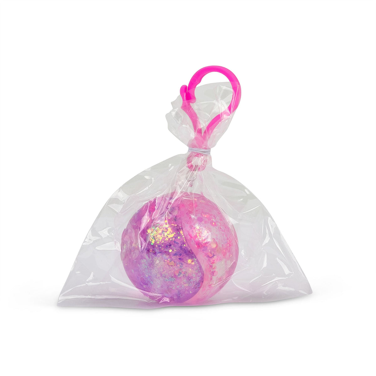 Scrunchems Two-Tone Glitter Ball Keychain Fidget Toy