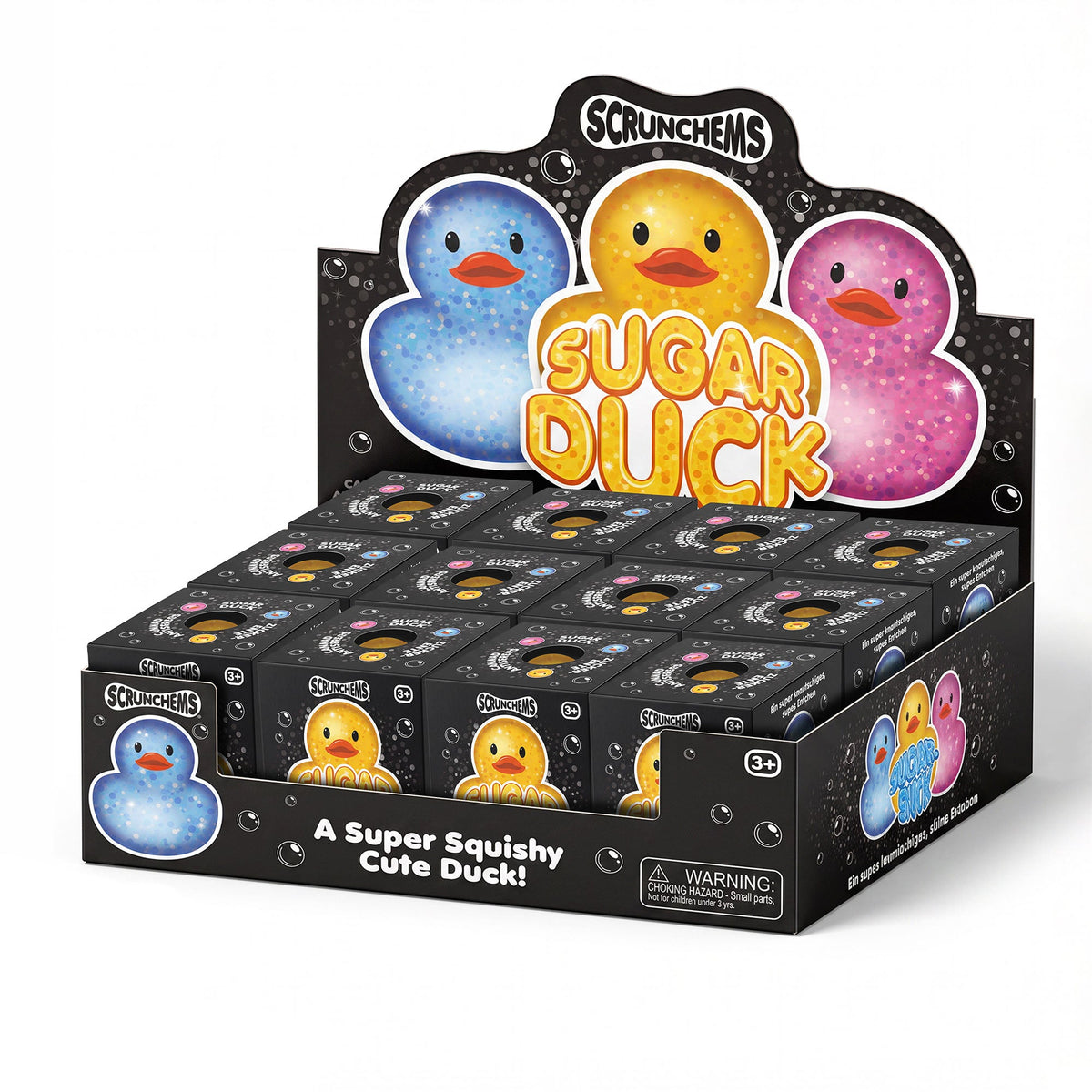 Scrunchems Sugar Duck Glitter Groovy Squishy Fidget Toy