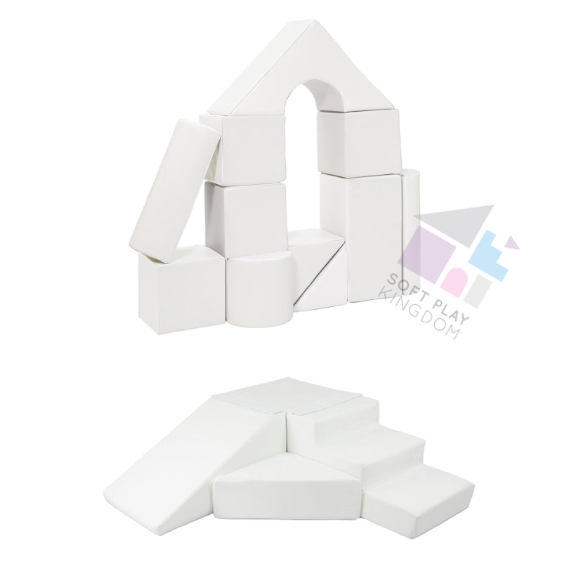 Soft Play Kingdom Castle Step & Slide Bundle White