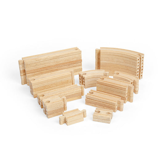 Bigjigs Rail Curves and Straights Wooden Train Accessory