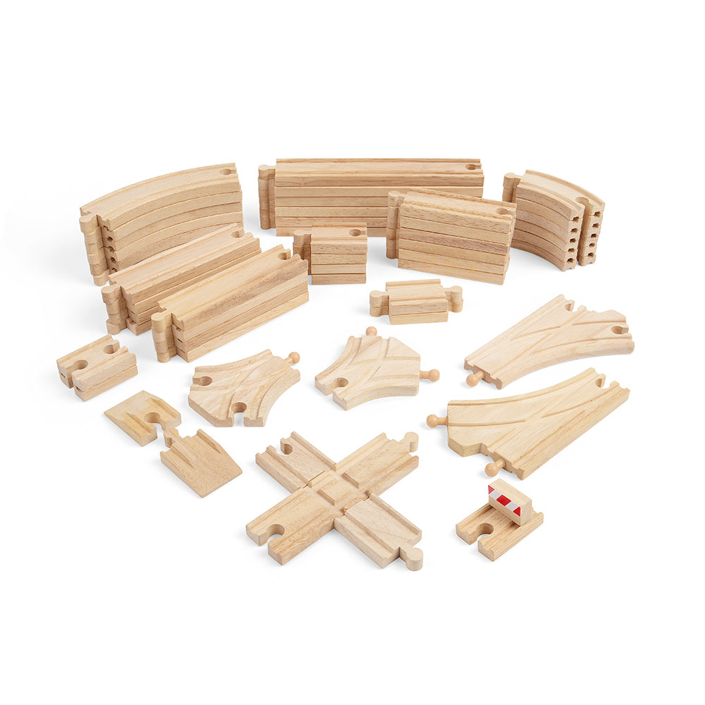 Bigjigs Rail Track Expansion Bundle Wooden Train Accessory