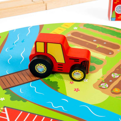 Bigjigs Rail Road & Rail Wooden Train Toy