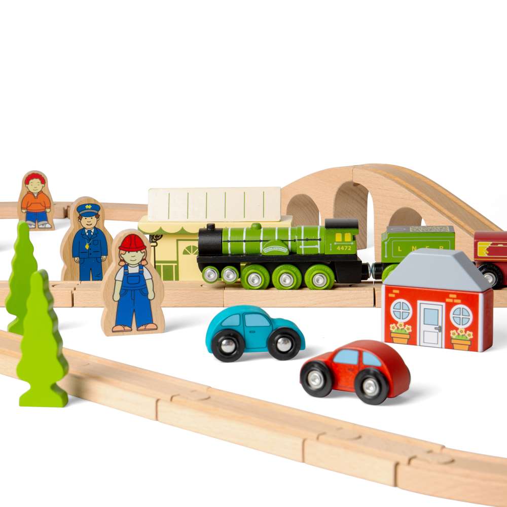 Bigjigs Rail Flying Scotsman Wooden Train Set