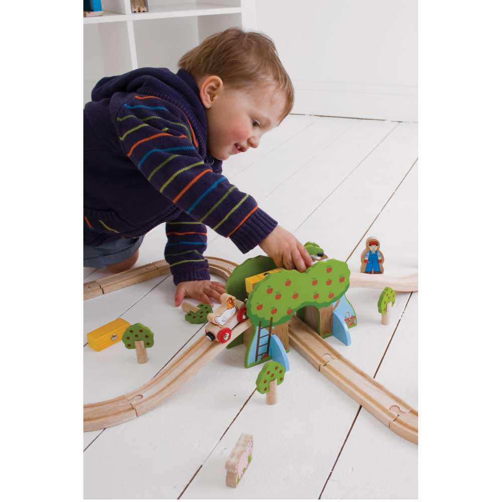 Bigjigs Rail Farm Wooden Train Set