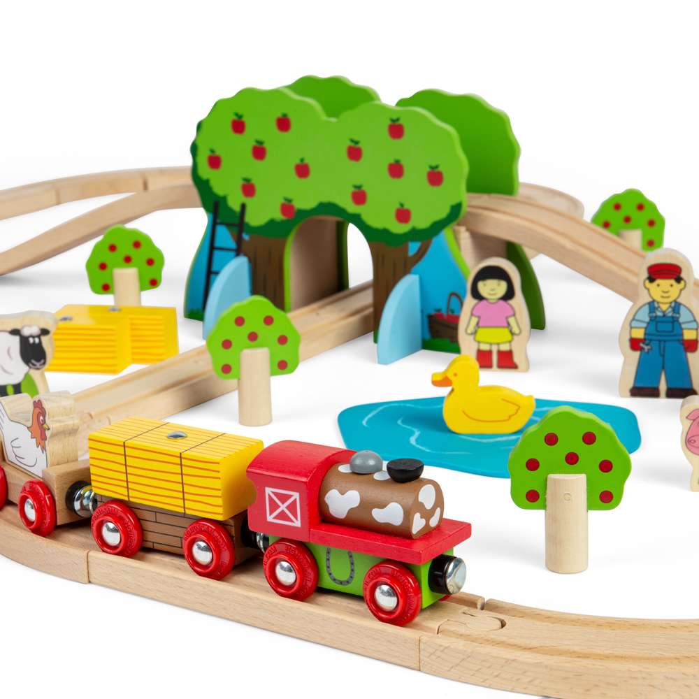Bigjigs Rail Farm Wooden Train Set