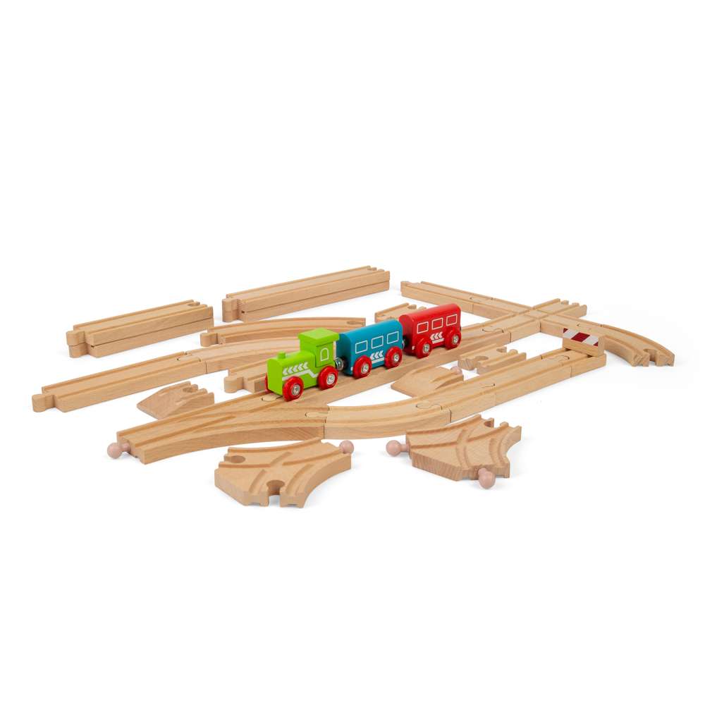Bigjigs Rail Low Level Track Wooden Train Accessory
