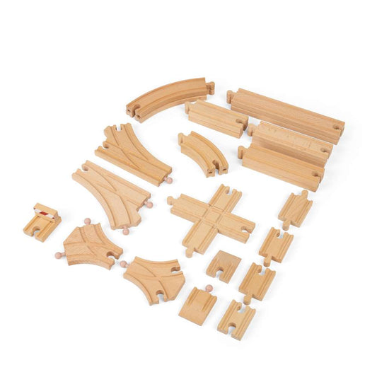 Bigjigs Rail Low Level Track Wooden Train Accessory
