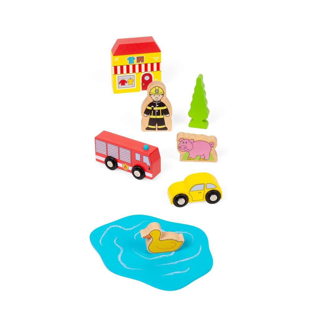 Bigjigs Rail Trackside Accessory Set Wooden Toy