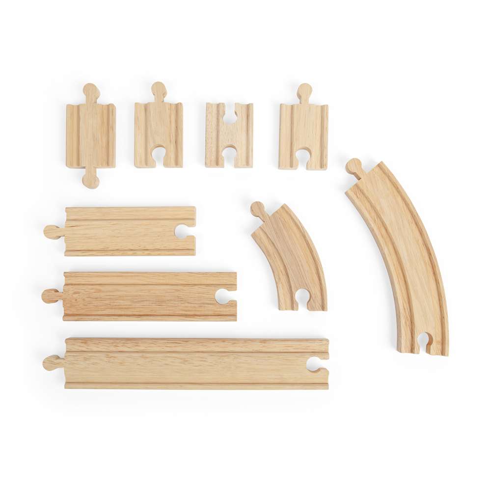 Bigjigs Rail Curves and Straights Expansion Wooden Train Track Set