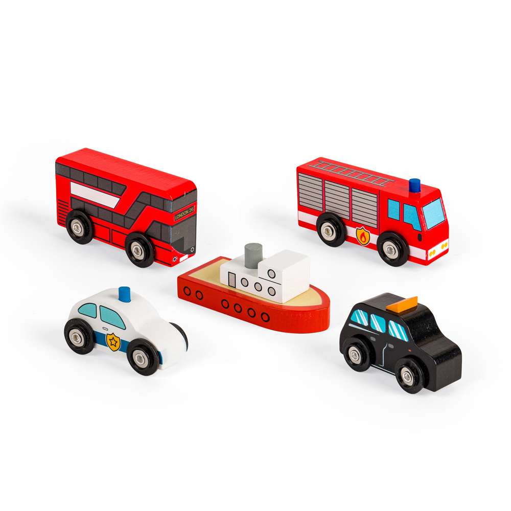 Bigjigs Rail City Vehicles Wooden Train Accessory