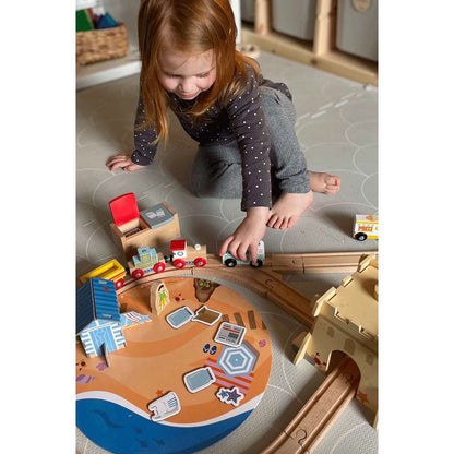 Bigjigs Rail Coastal Clean Up Wooden Train Toy