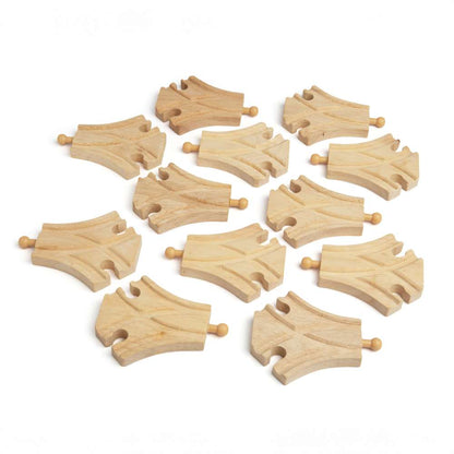 Bigjigs Rail Curved Turnouts Wooden Train Accessory