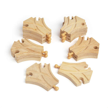 Bigjigs Rail Curved Turnouts Wooden Train Accessory