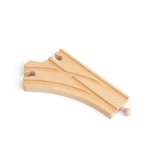 Bigjigs Rail Curved Points Wooden Railway Track Accessory 2 Pack