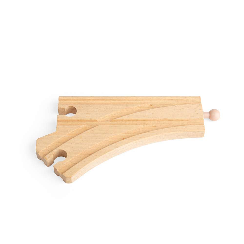Bigjigs Rail Curved Points Wooden Railway Track Accessory 2 Pack
