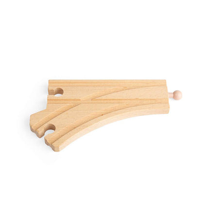 Bigjigs Rail Curved Points Wooden Railway Track Accessory 2 Pack