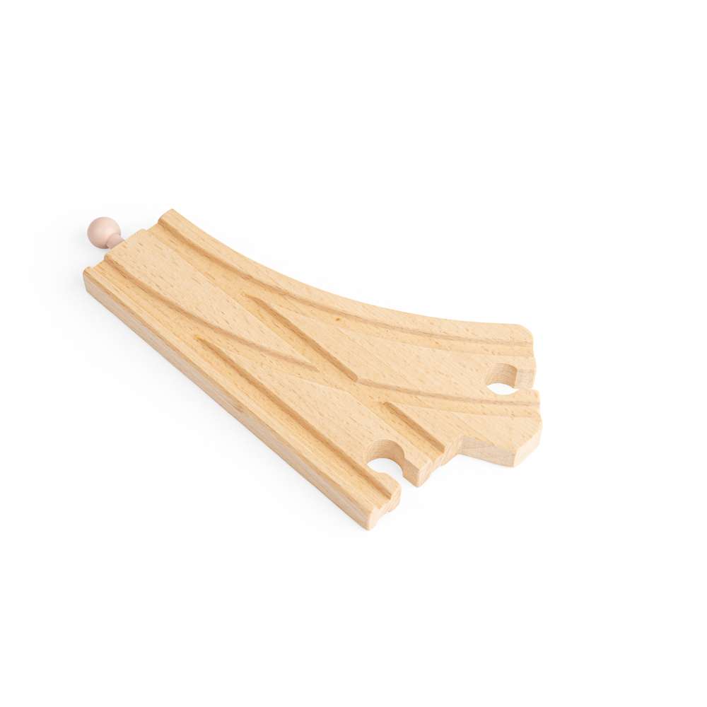 Bigjigs Rail Curved Points Wooden Railway Track Accessory 2 Pack