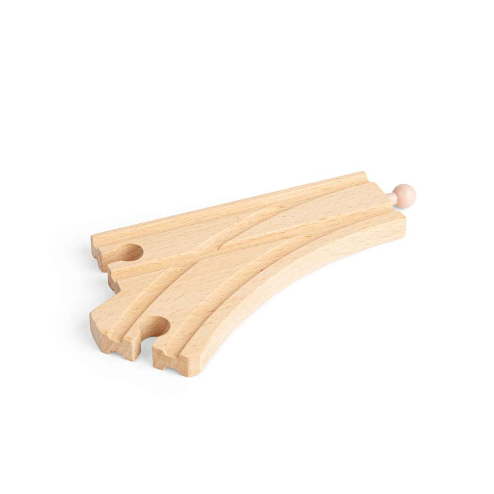 Bigjigs Rail Curved Points Wooden Railway Track Accessory 2 Pack
