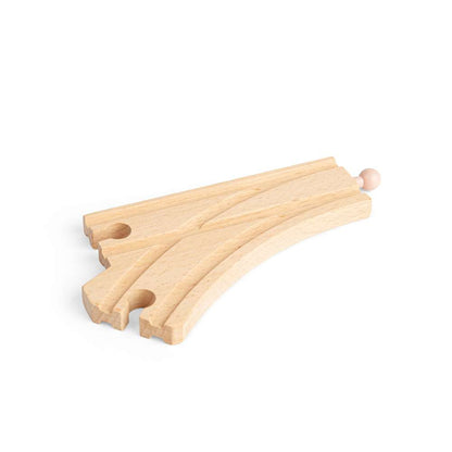 Bigjigs Rail Curved Points Wooden Railway Track Accessory 2 Pack