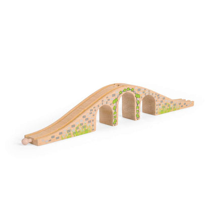 Bigjigs Rail Three Arch Bridge Wooden Train Accessory