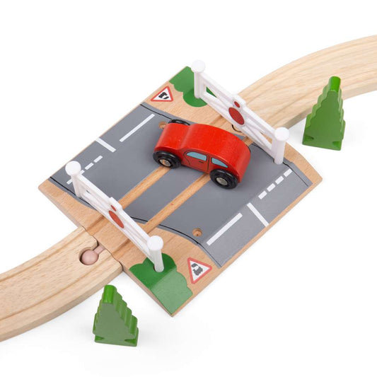 Bigjigs Rail Level Crossing Wooden Train Accessory