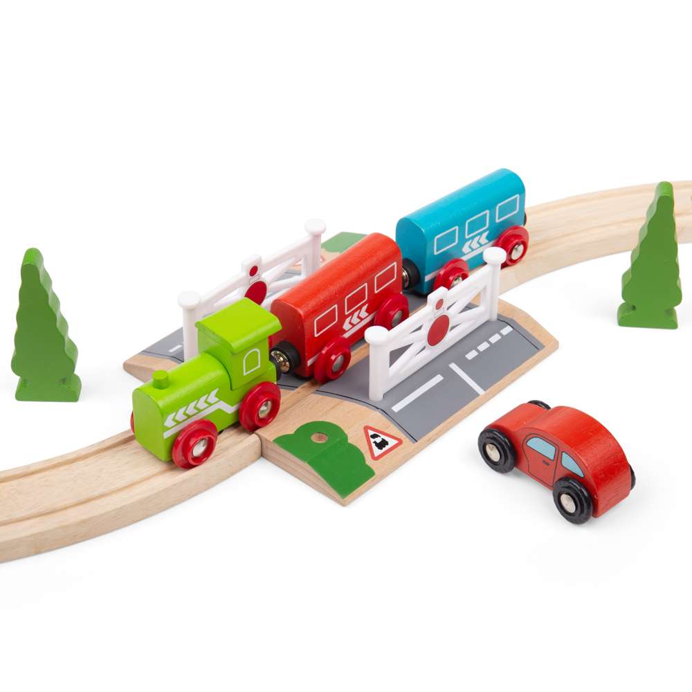 Bigjigs Rail Level Crossing Wooden Train Accessory