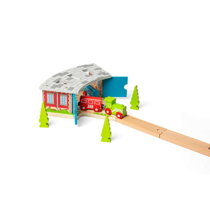 Bigjigs Rail Triple Engine Shed Wooden Train Accessory