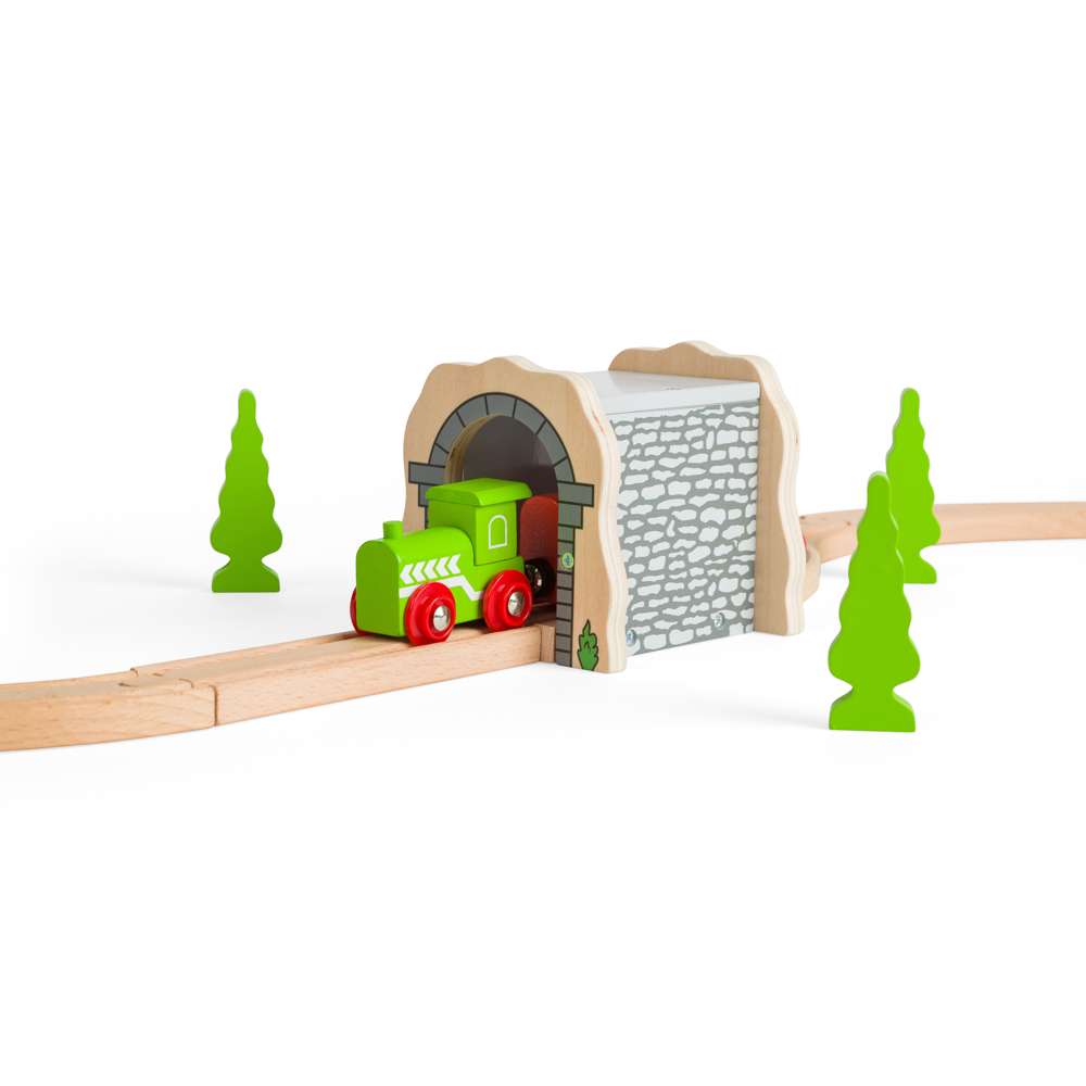 Bigjigs Rail Grey Stone Tunnel Wooden Train Accessory
