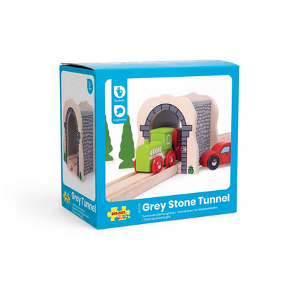 Bigjigs Rail Grey Stone Tunnel Wooden Train Accessory