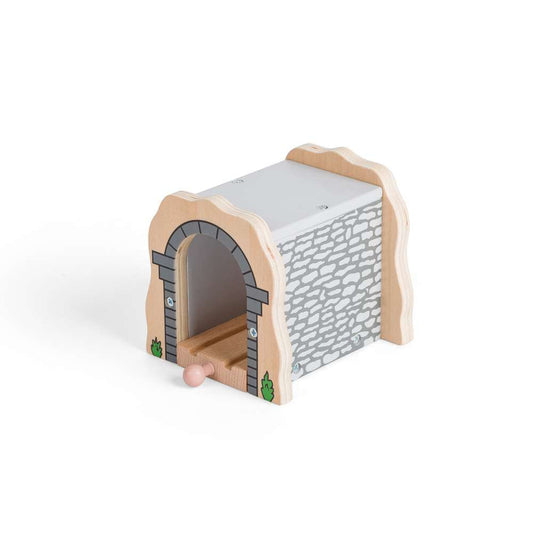 Bigjigs Rail Grey Stone Tunnel Wooden Train Accessory