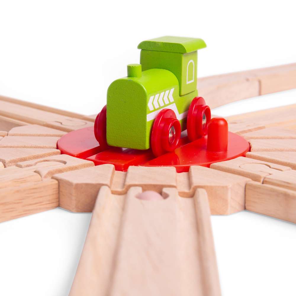 Bigjigs Rail 8 Way Turntable Wooden Train Accessory
