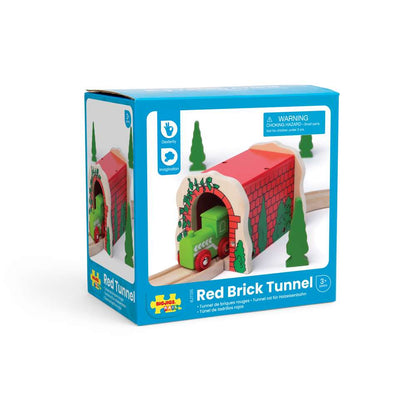 Bigjigs Rail Red Brick Tunnel Wooden Train Accessory