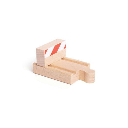 Bigjigs Rail Buffers Wooden Railway Track Accessory 6 Pack