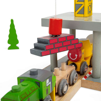 Bigjigs Rail Big Yellow Crane Wooden Train Accessory
