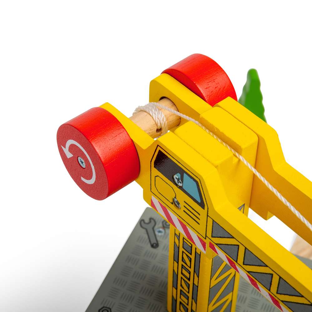 Bigjigs Rail Big Yellow Crane Wooden Train Accessory
