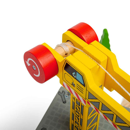 Bigjigs Rail Big Yellow Crane Wooden Train Accessory
